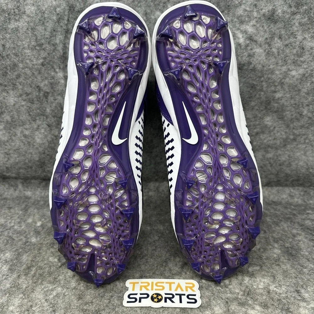 Nike Alpha Menace Pro 2 Football Cleats Mens Size 12.5 Purple White AQ3209-105